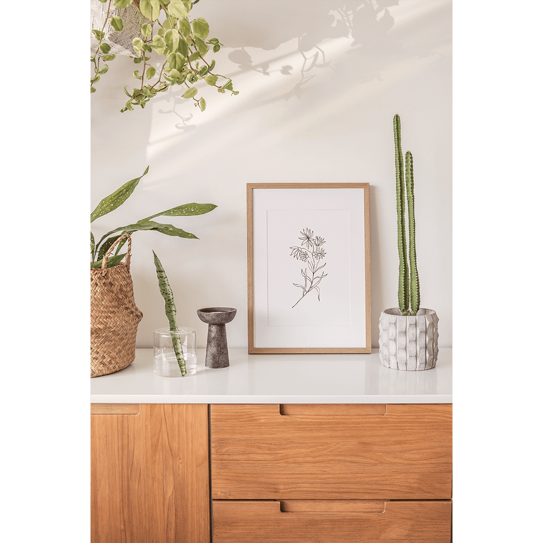 White Flowers Line Art Poster No.1 - Image 3
