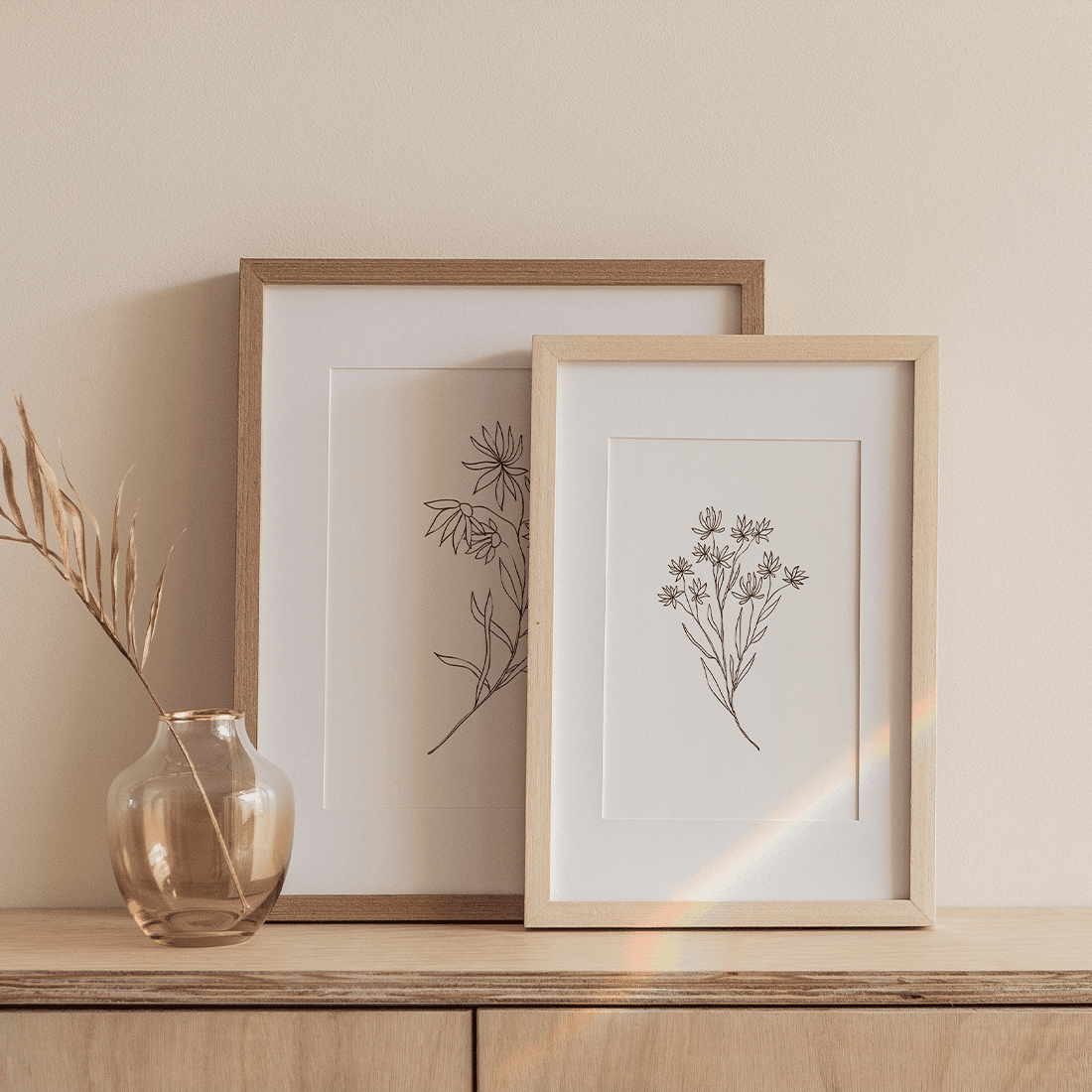 White Flowers Line Art Poster No.2 - Image 5