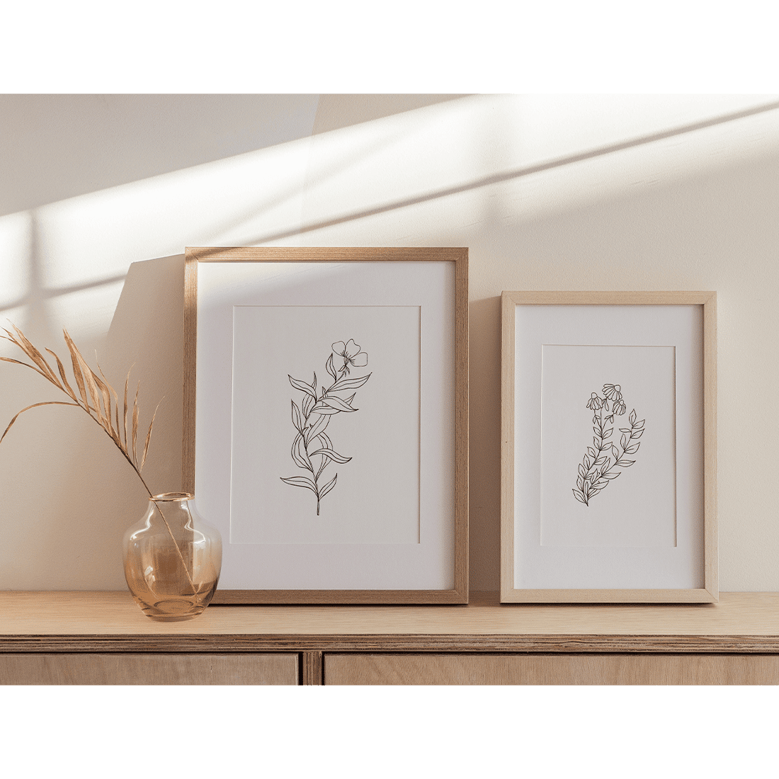 White Flowers Line Art Poster No.3 - Image 5