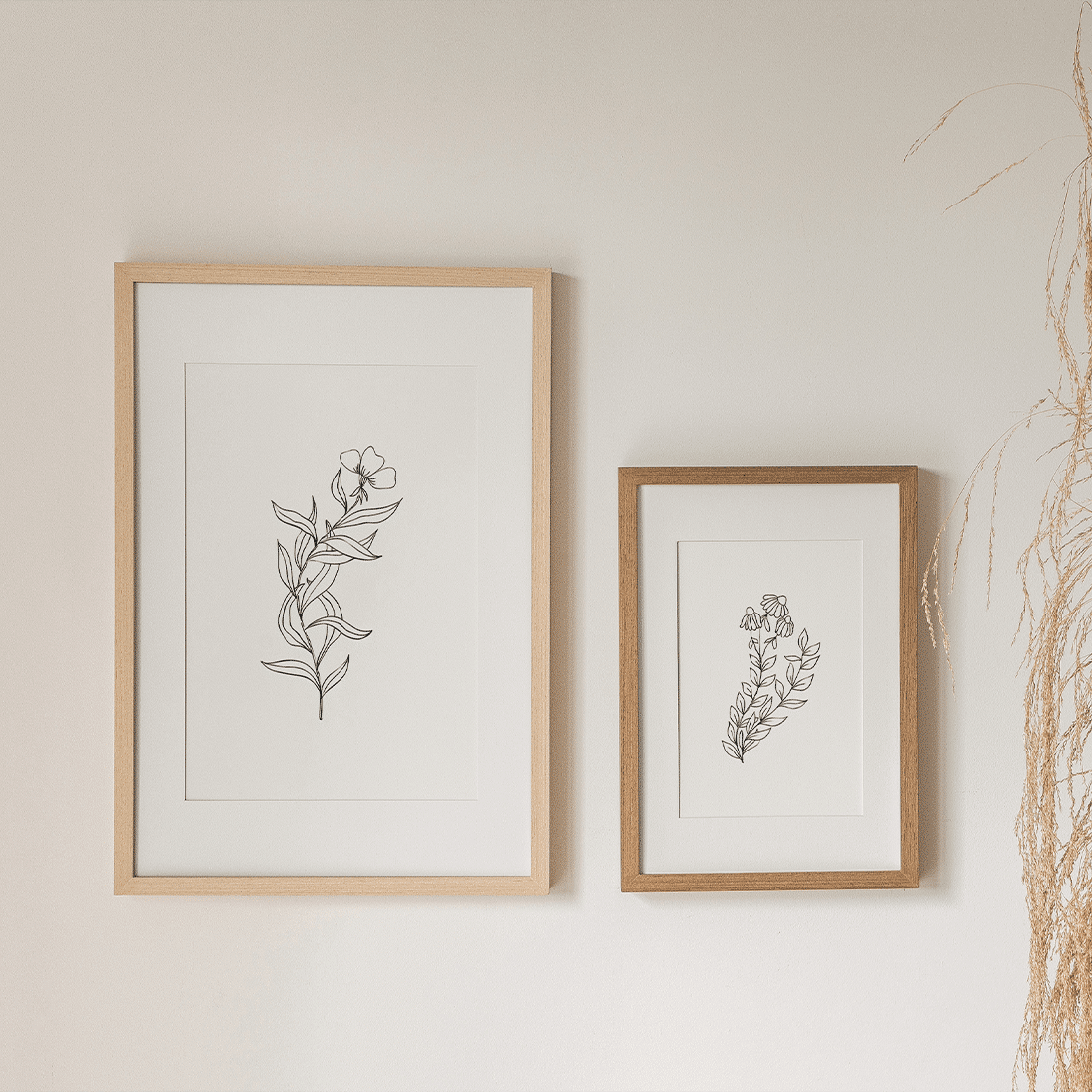 White Flowers Line Art Poster No.4 - Image 5