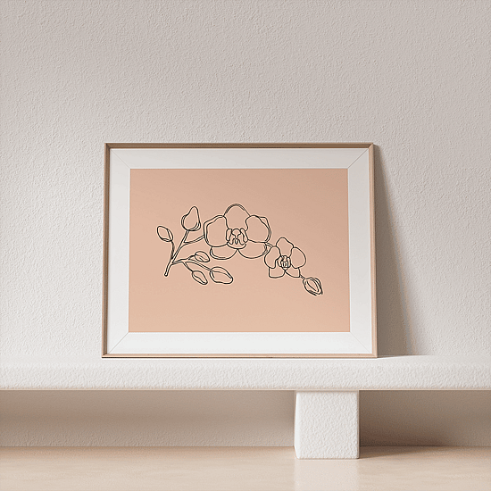 Orchid Line Art Poster No.1 - Image 2
