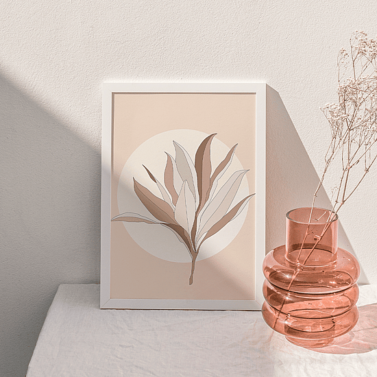 Pink Leaves Poster No.1 - Image 2