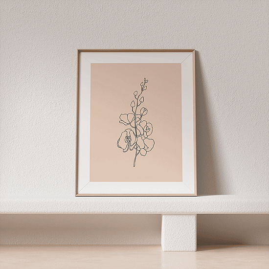 Orchid Line Art Poster No.2 - Image 3