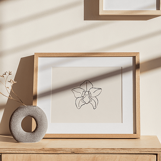 Orchid Line Art Poster No.3 - Image 2