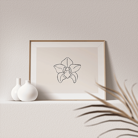 Orchid Line Art Poster No.3 - Image 3