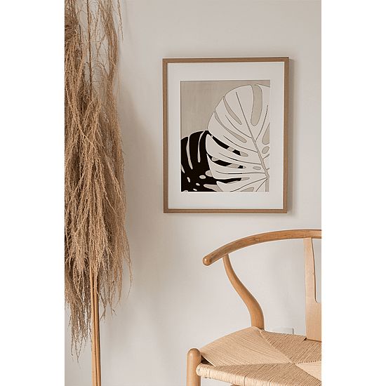Black Beige Monstera Poster - Image 4