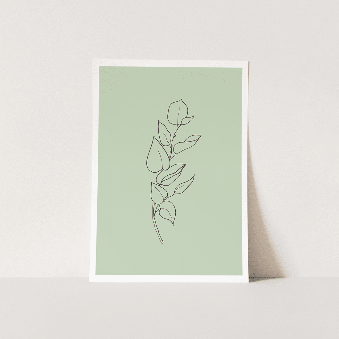 Green Botanical Line Art Poster No.3 - Image 4