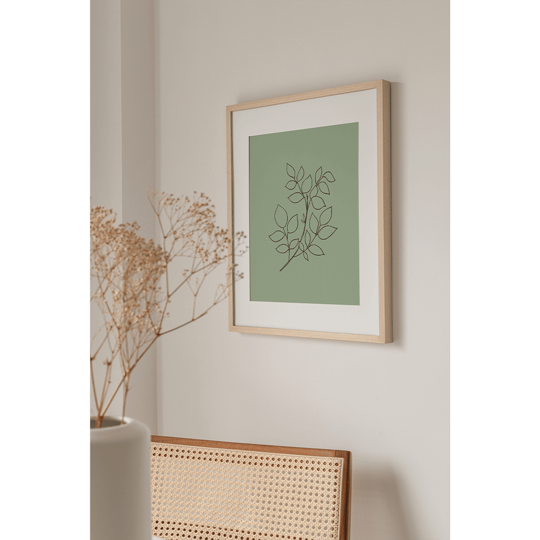 Green Botanical Line Art Poster No.6 - Image 3