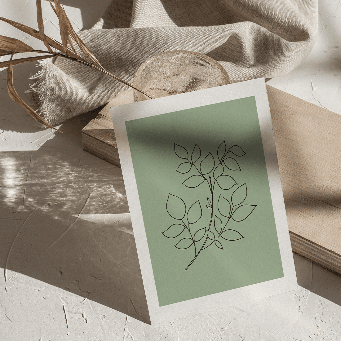 Green Botanical Line Art Poster No.6 - Image 5
