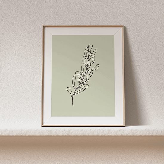 Green Botanical Line Art Poster No.7 - Image 3