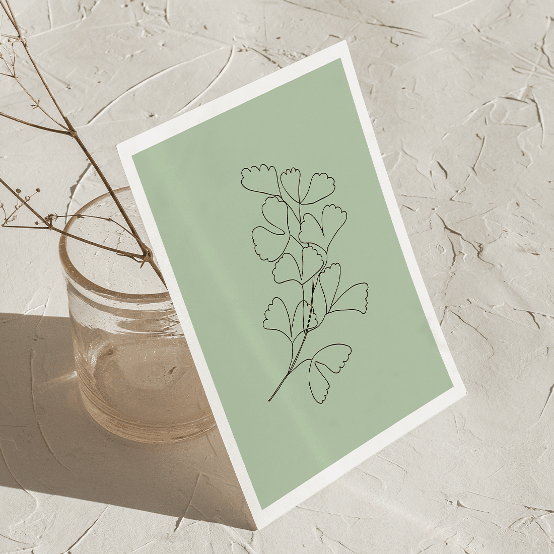 Green Botanical Line Art Poster No.8 - Image 5