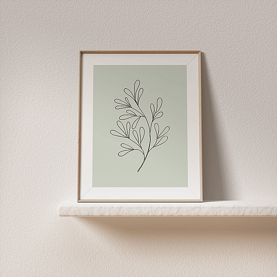 Green Botanical Line Art Poster No.9 - Image 3