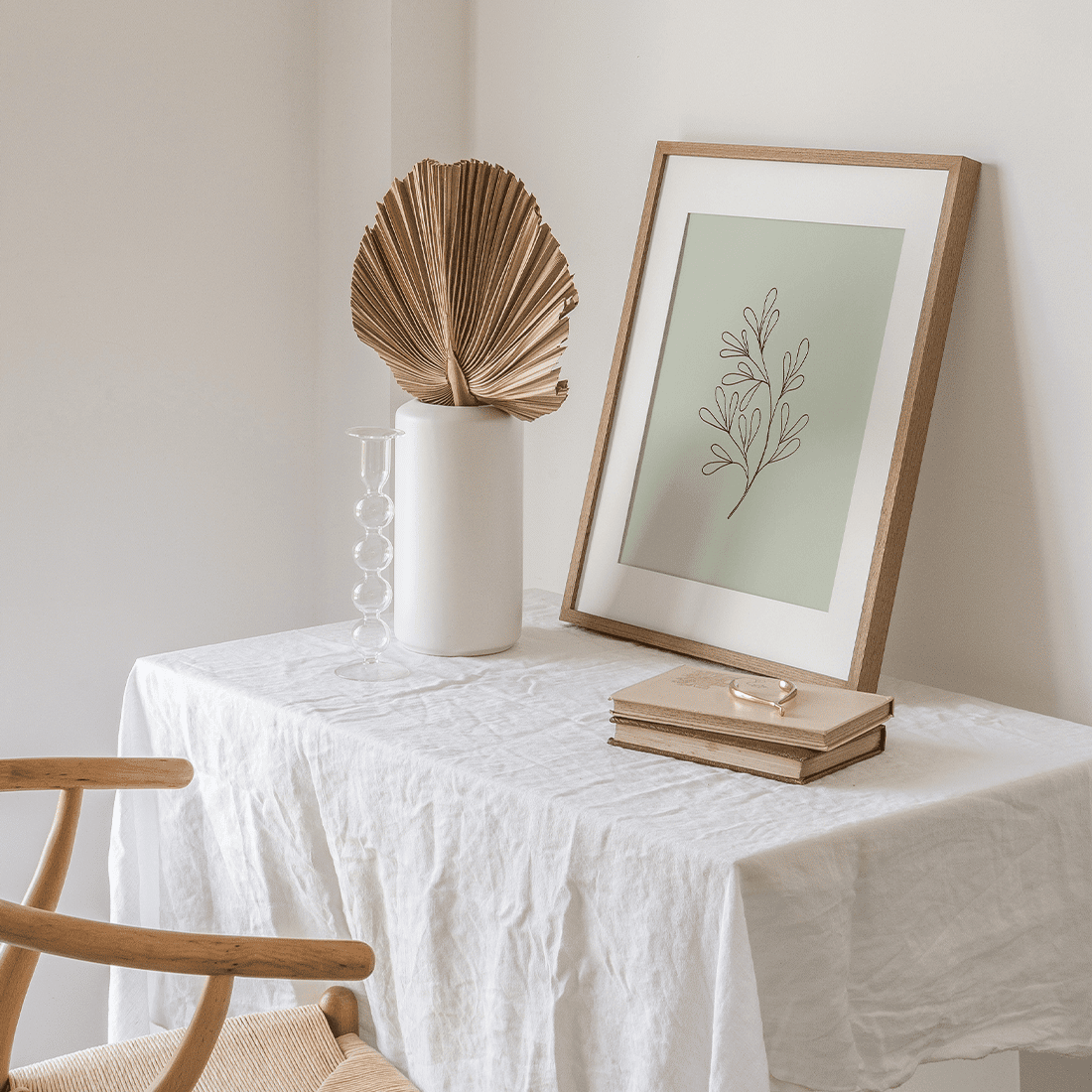 Green Botanical Line Art Poster No.9 - Image 4