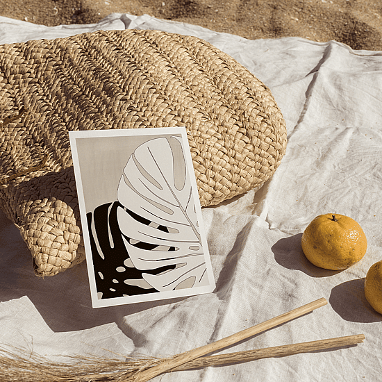 Black Beige Monstera Poster - Image 5