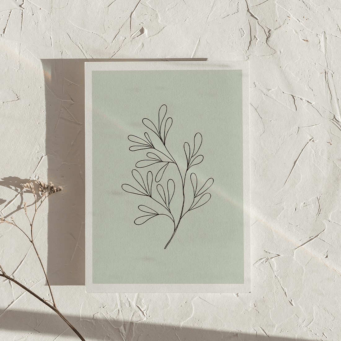 Green Botanical Line Art Poster No.9 - Image 5