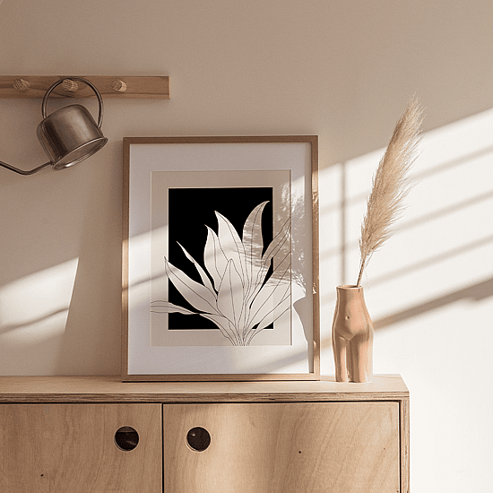 Beige Graphic Plant Poster - Image 3