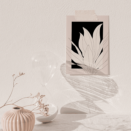 Beige Graphic Plant Poster - Image 5