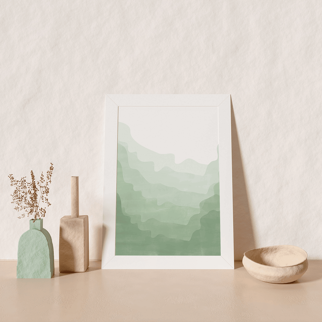 Abstract Green Landscape Poster - Image 3