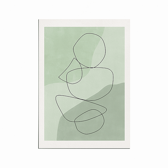 Green Balancing Shapes Poster - Image 5