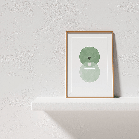 Green Circles & Forms Poster - Image 4