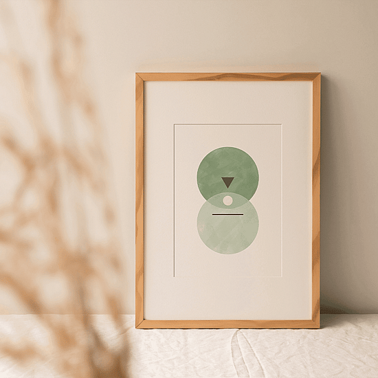 Green Circles & Forms Poster - Image 3