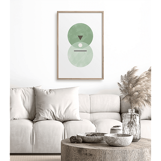 Green Circles & Forms Poster - Image 5