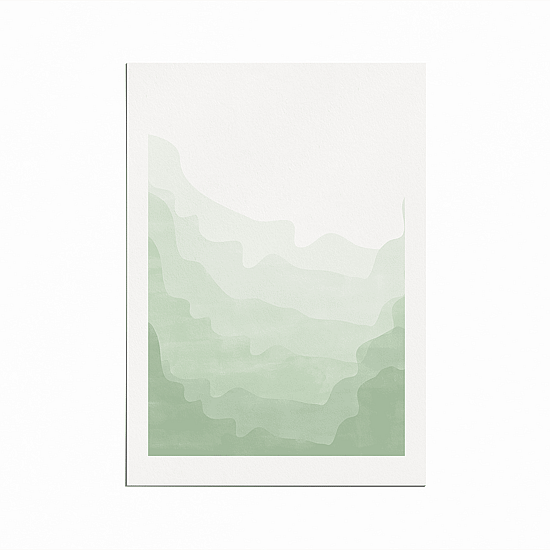 Abstract Green Landscape Poster - Image 5