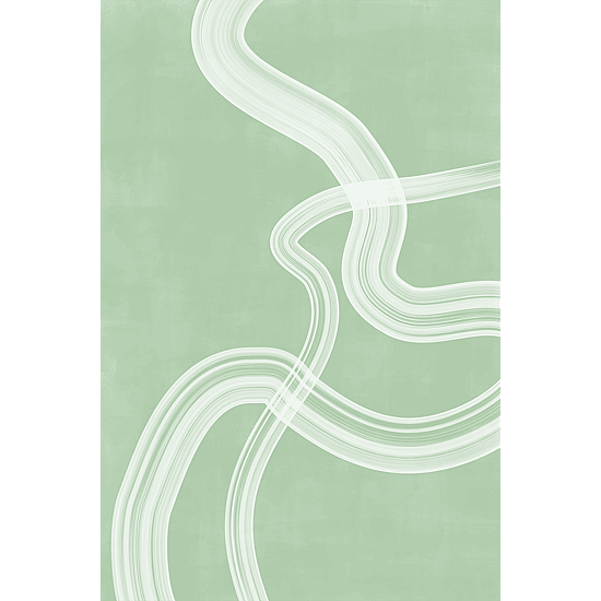 Green Artful Lines Poster No.2
