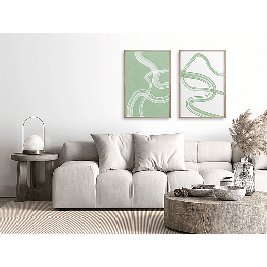 Green Artful Lines Poster No.2 - Image 5