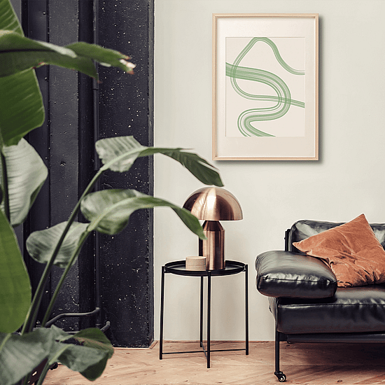 Green Artful Lines Poster No.1 - Image 4