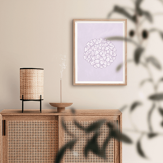 Lilac Hydrangea Poster - Image 3
