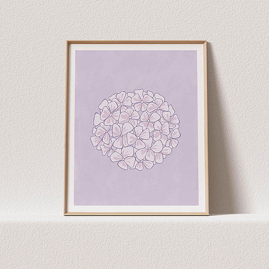 Lilac Hydrangea Poster - Image 4