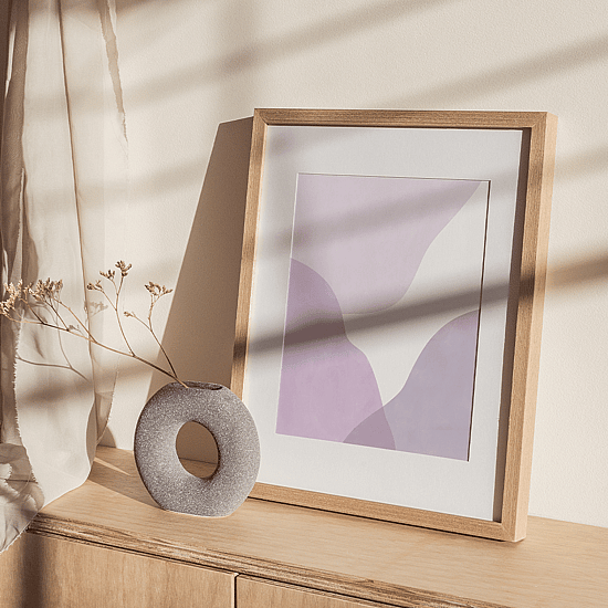 Abstract Lilac Shapes Poster - Image 2