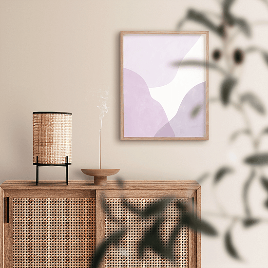 Abstract Lilac Shapes Poster - Image 3