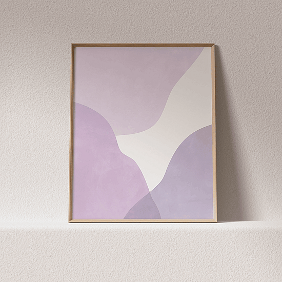 Abstract Lilac Shapes Poster - Image 4