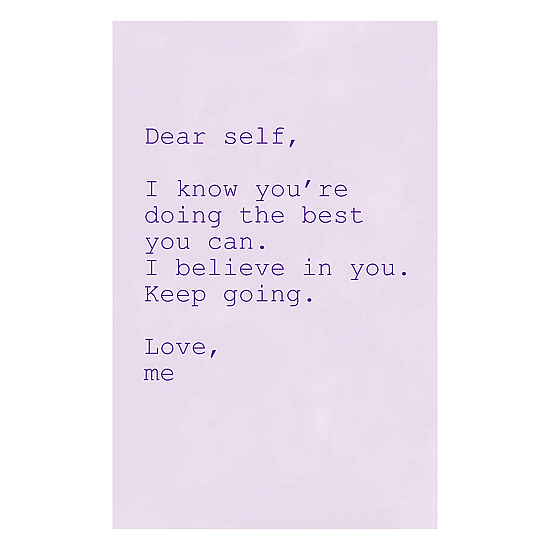Lilac Keep Going Quote Poster