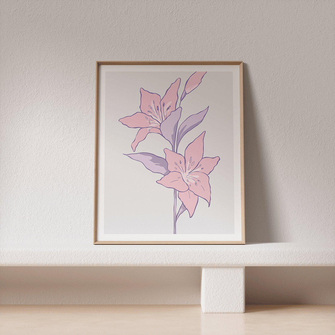 Pastel Lilies Poster - Image 2