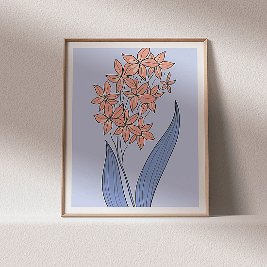 Pastel Blue Flower Print - Image 2