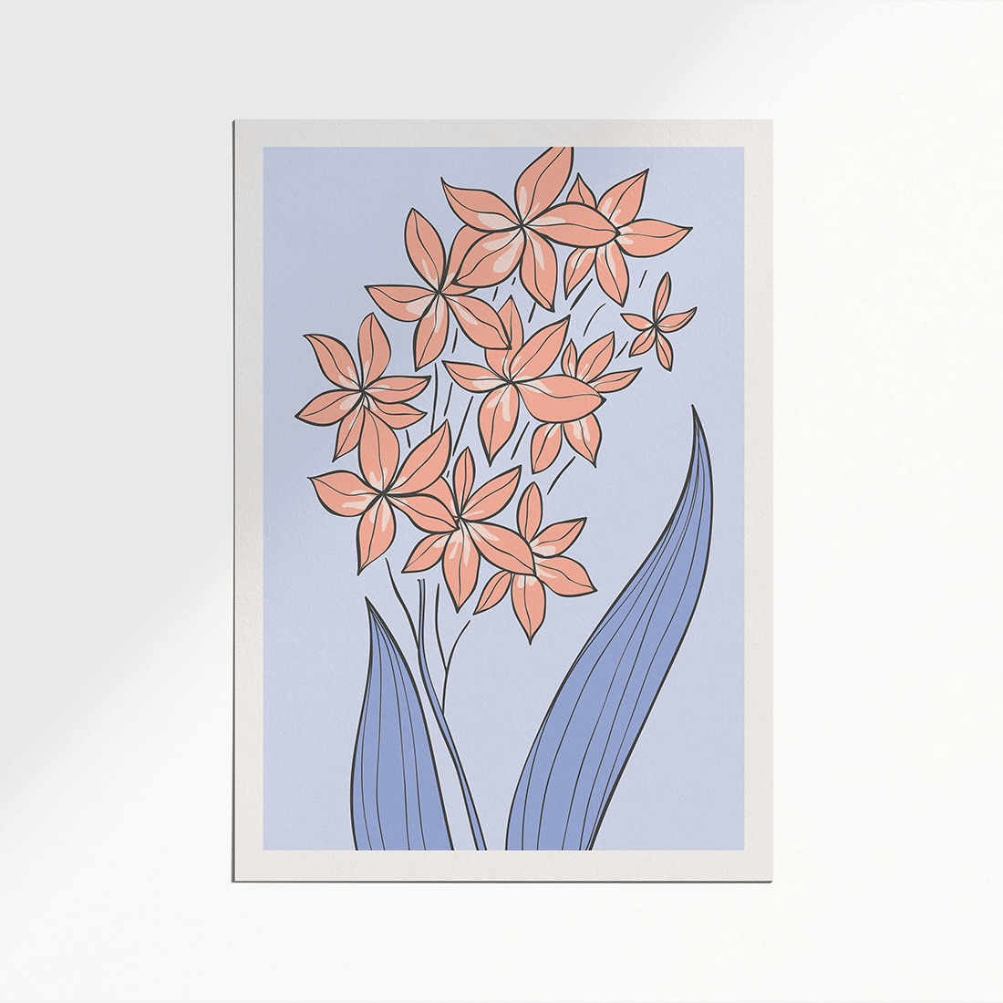 Pastel Blue Flower Print - Image 5
