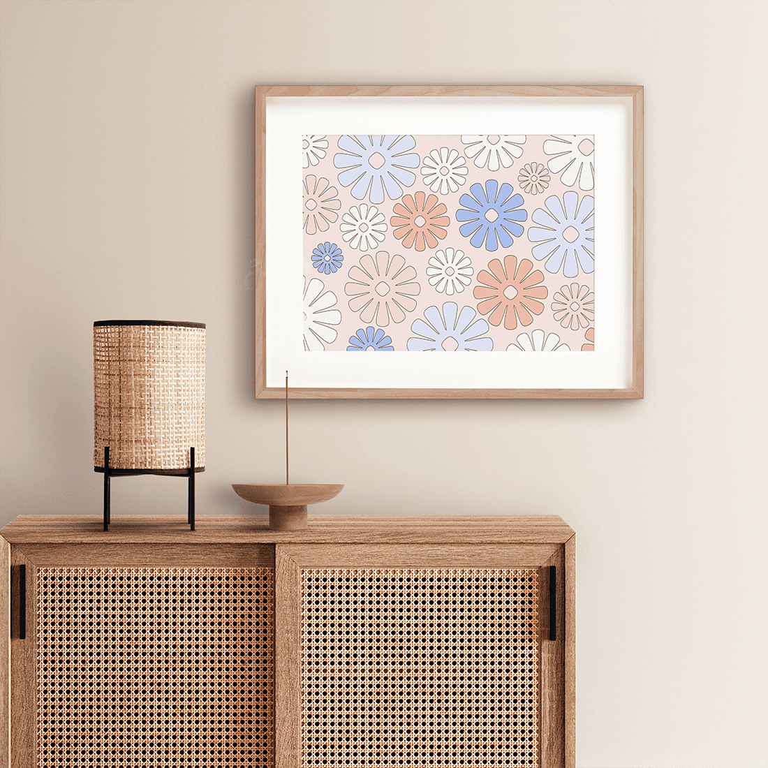 Pastel Retro Flowers Poster - Image 4