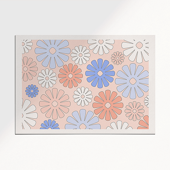 Pastel Retro Flowers Poster - Image 5