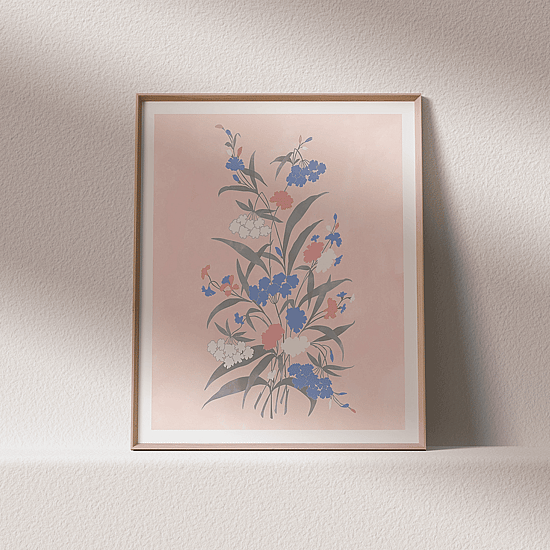 Vintage Pastel Flowers Poster No.1 - Image 3