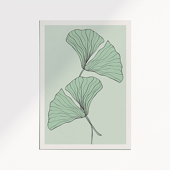 Green Ginkgo Leaves Poster - Image 5
