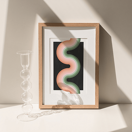 Retro Curves Poster - Image 3