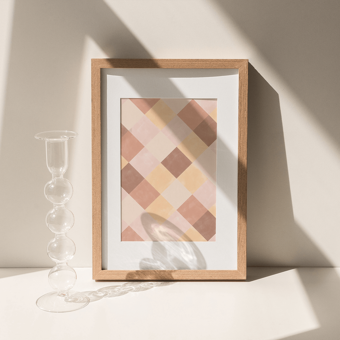 Pink Checkerboard Poster - Image 3