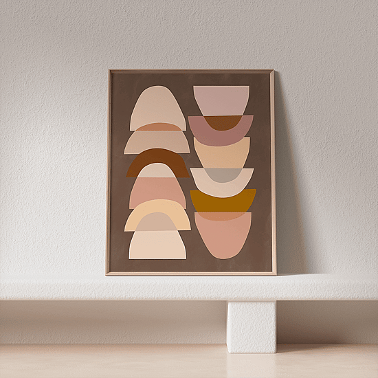 Pink Semicircles Poster - Image 4