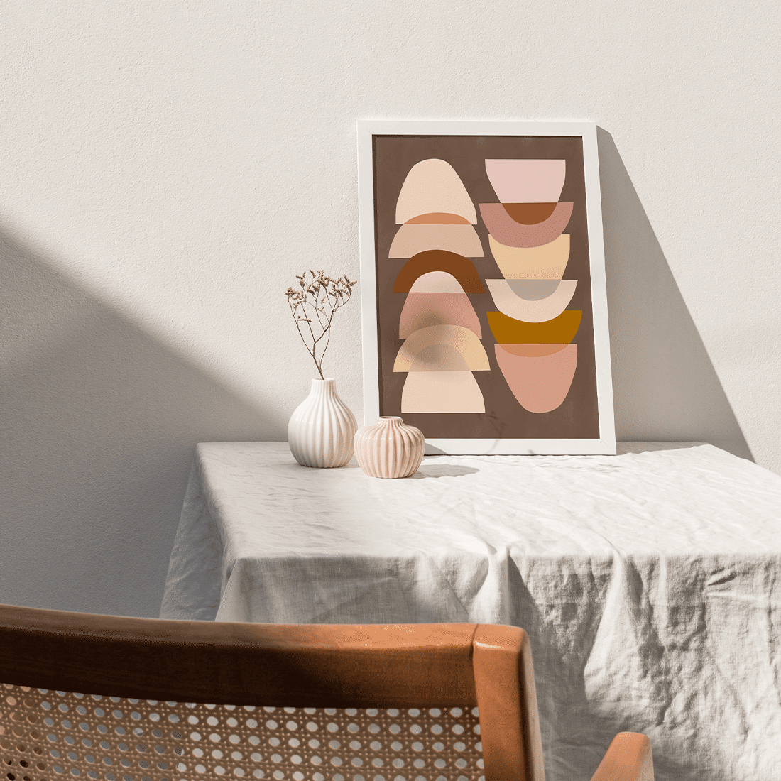 Pink Semicircles Poster - Image 5