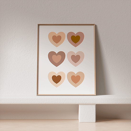 Hearts Illustration Poster - Image 2