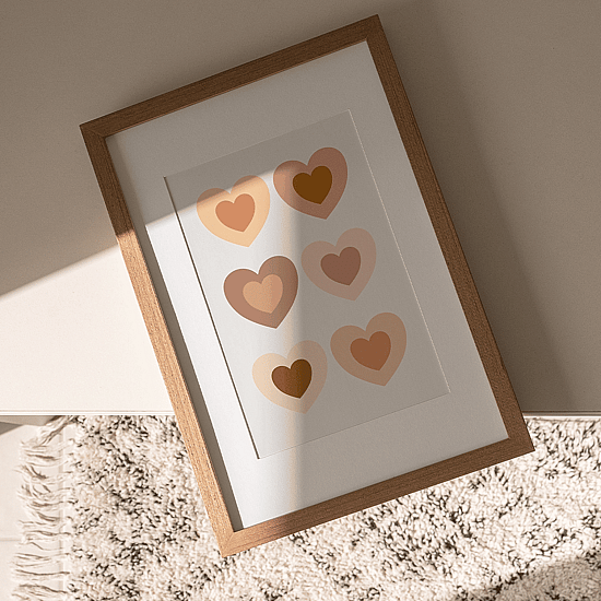 Hearts Illustration Poster - Image 3