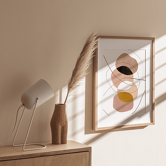 Pink Balancing Shapes Poster No.2 - Image 2